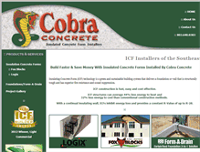 Tablet Screenshot of cobraconcrete.net